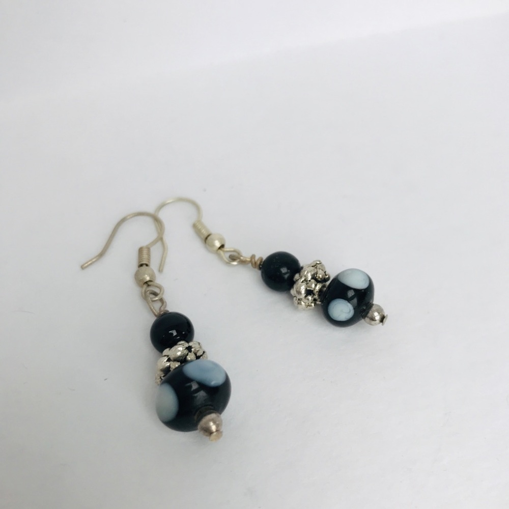 👗3x25 Black drop earrings